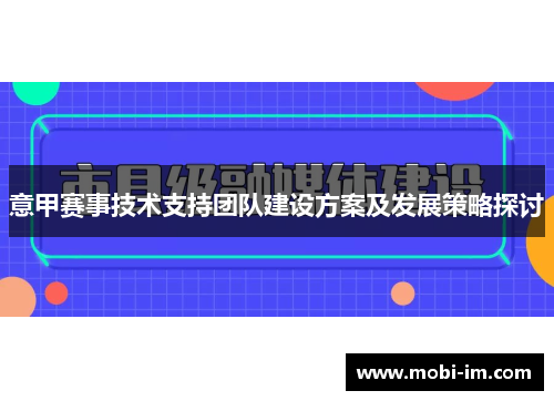 意甲赛事技术支持团队建设方案及发展策略探讨