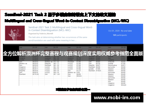 全方位解析澳洲杯完整赛程与观赛规划深度实用权威参考指南全面版