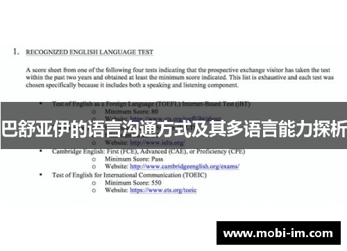 巴舒亚伊的语言沟通方式及其多语言能力探析